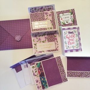 Handcrafted Deluxe Card Set Purple Theme